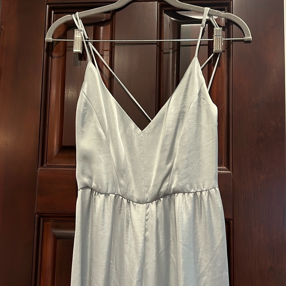 Zara silver shiny pantsuit